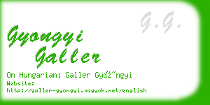 gyongyi galler business card